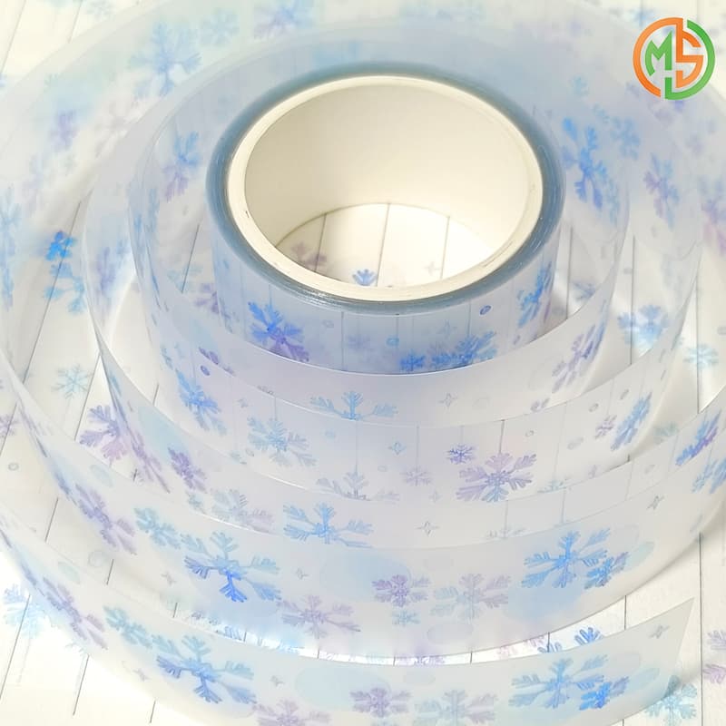 Custom Printing Stickers Roll With Kiss Cut Washi Pet Tape