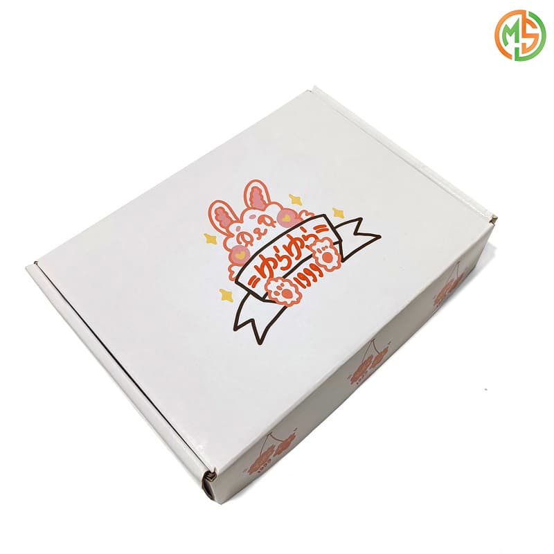  Corrugated Cardboard Gift Box with Gold Foil Embossing Mailing Shipping Box