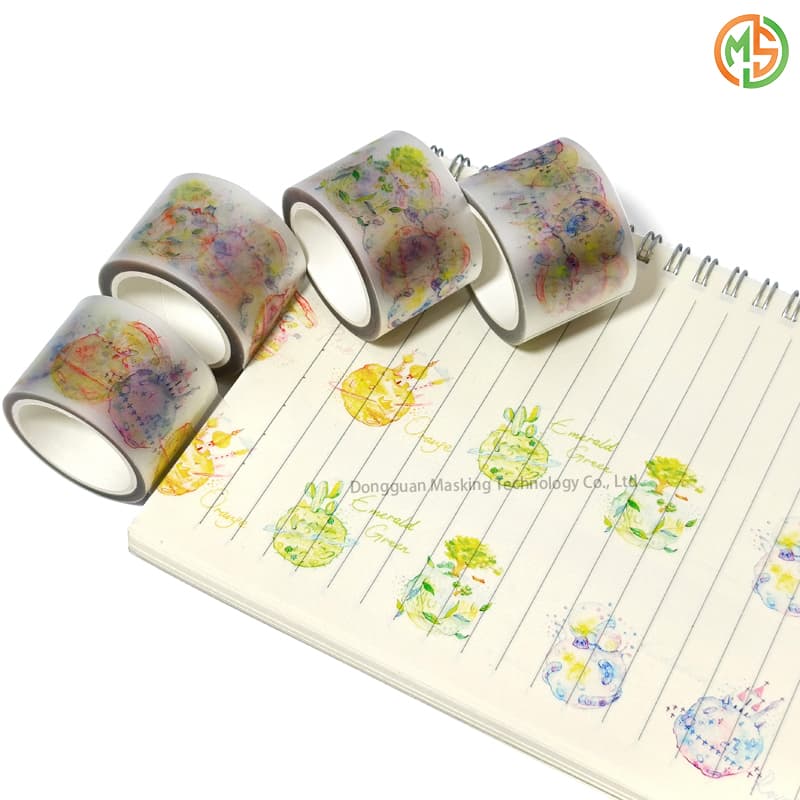 Writable and easy-to-tear matte PET Washi tape