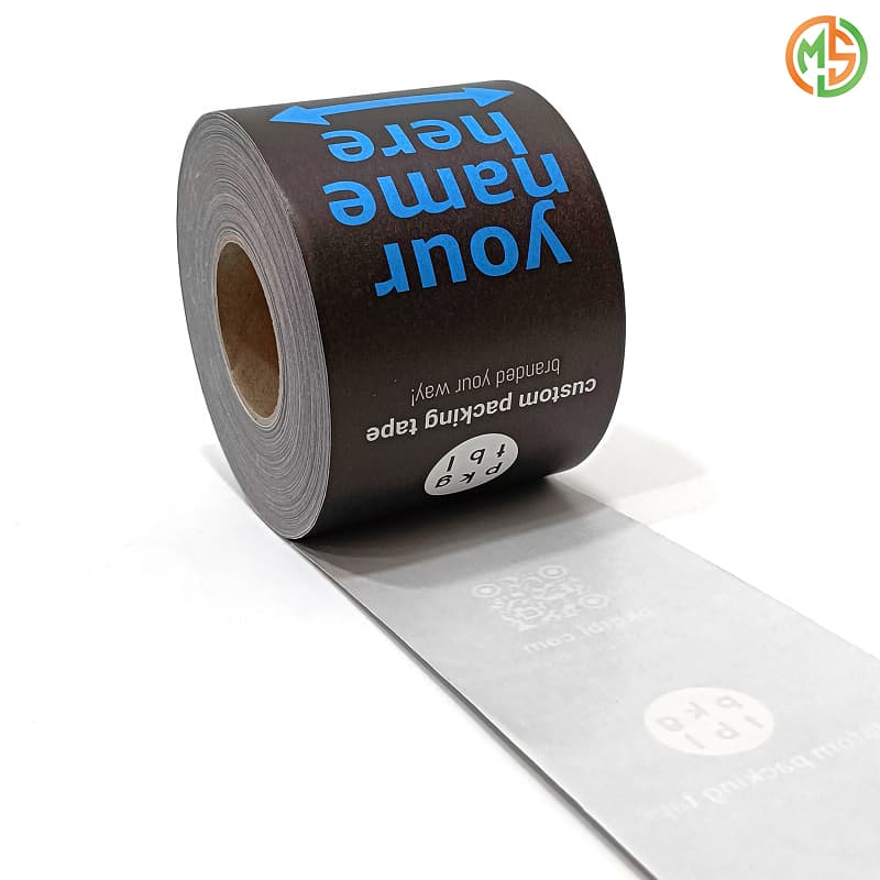 Custom Design Logo Water Activated Reinforced Printed Kraft Paper Tape With Logo