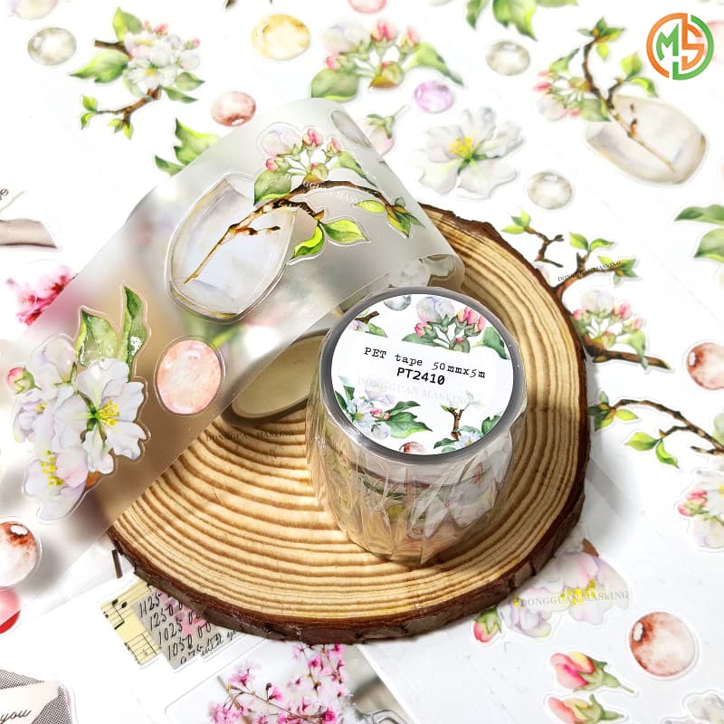 Flower Transparent Wide PET Tape 