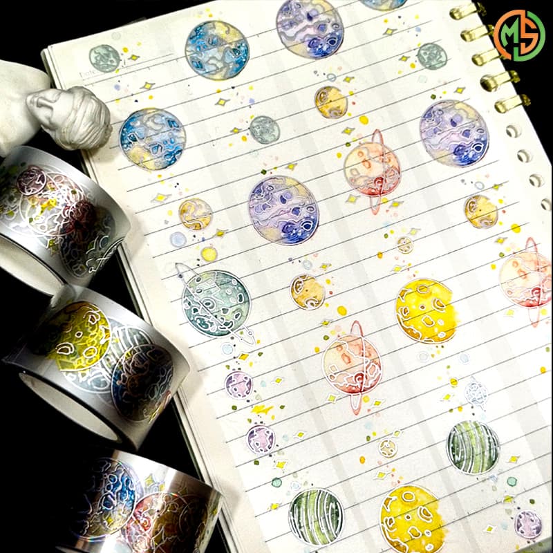  Eco Friendly Adhesive Print UV Transparent PET Washi tape