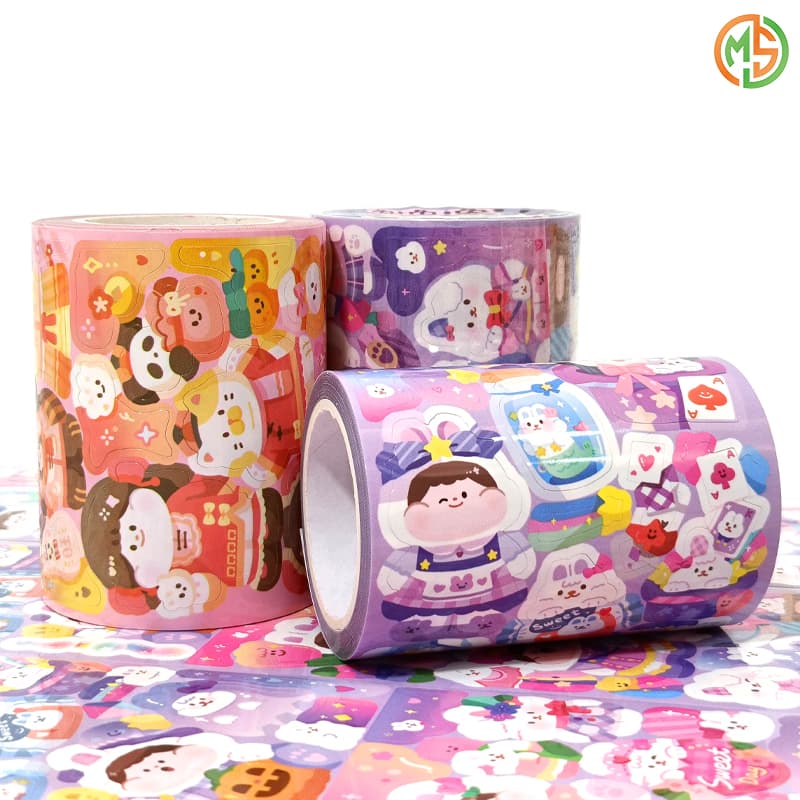 Free Samples Animal cartoons Die Cut PET Washi Paper Tape