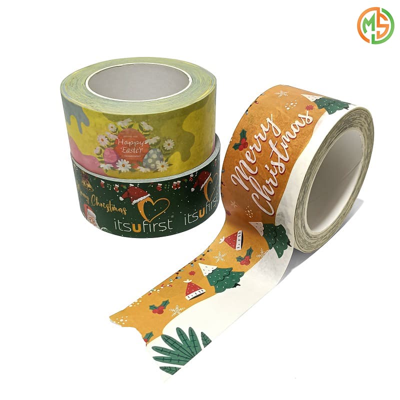  Paper&film Kraft Paper Tape for Christmas Packaging