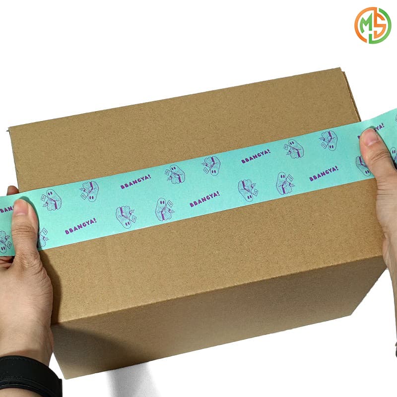Custom Logo Printed Compostabl Water Activated Packaging Tape