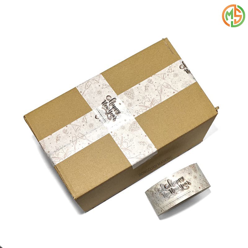 Custom Printed Logo Christmas Kraft Paper Tape Custom Printed Logo Christmas Kraft Paper Tape