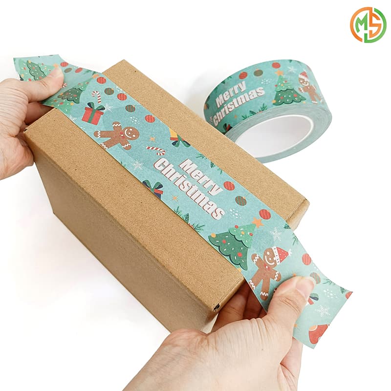 Free Custom Christmas Self-Adhesive Kraft Paper Tape Free Custom Christmas Self-Adhesive Kraft Paper Tape