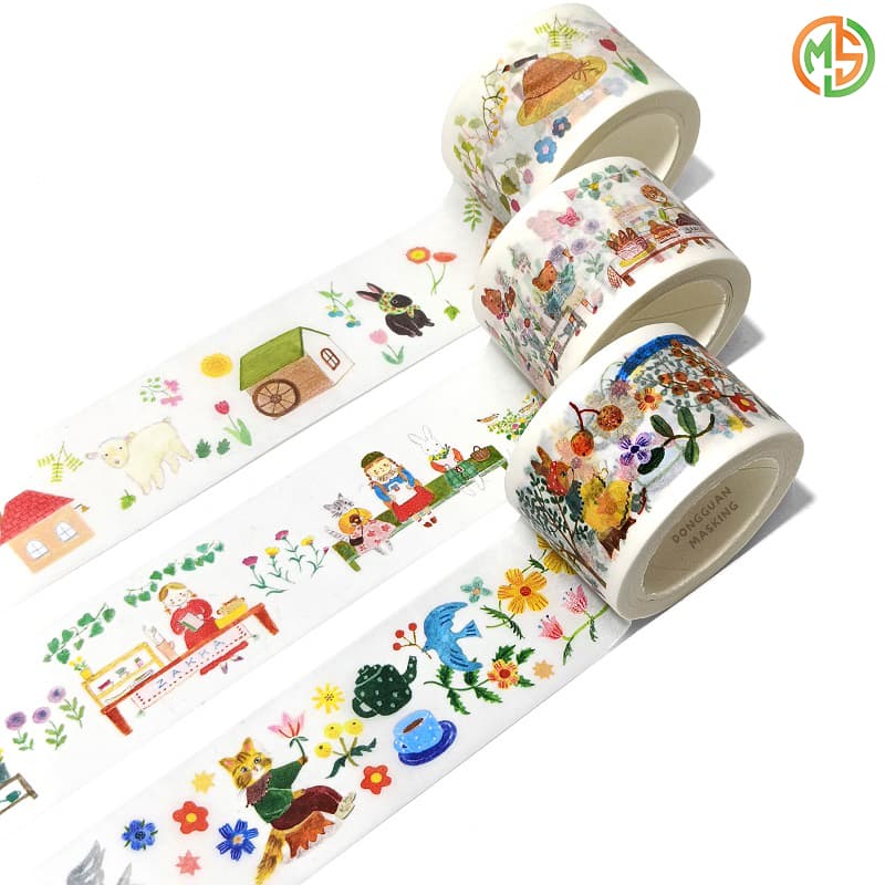 Cute Hand-Drawn Animal Washi Tape